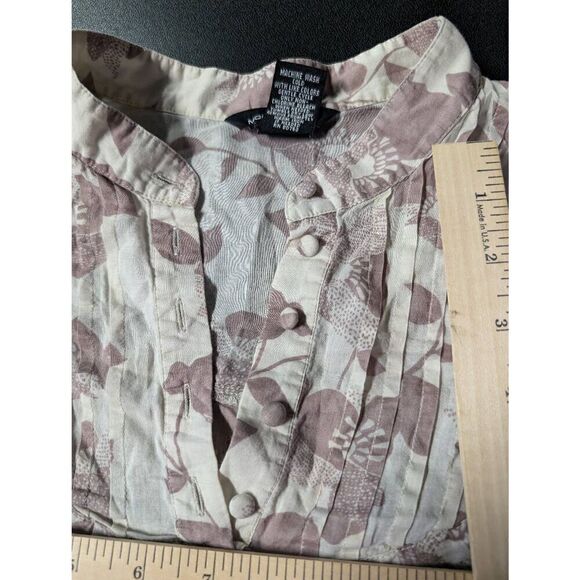 Moda international Floral Flowy Blouse Shirt Bell Sleeves Women's Small - Picture 4 of 5